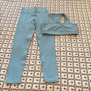 All Access Ice Blue Leggings And Matching Bra